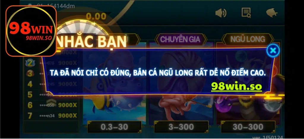 Các tựa game bắn cá đổi thưởng hấp dẫn nhất thị trường ở 98WIN